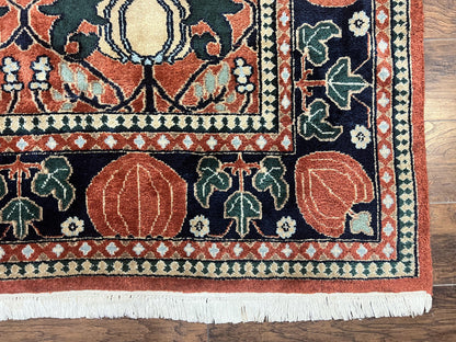 Bidjar Rug 8x10 Handmade Vintage Wool Indo Persian Red Black Carpet