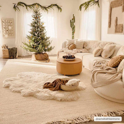 Iantha Jute Area Rug - Eco-Friendly Natural Fiber Floor Decor