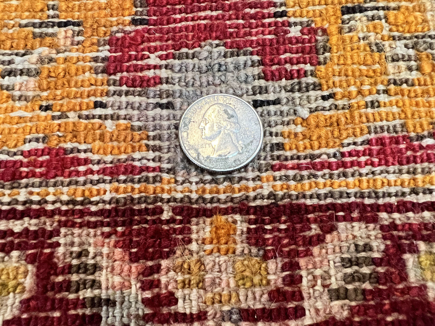 Antique Turkish Prayer Rug 3x5 Hand Knotted Oushak Wool Mehrab Vintage Carpet