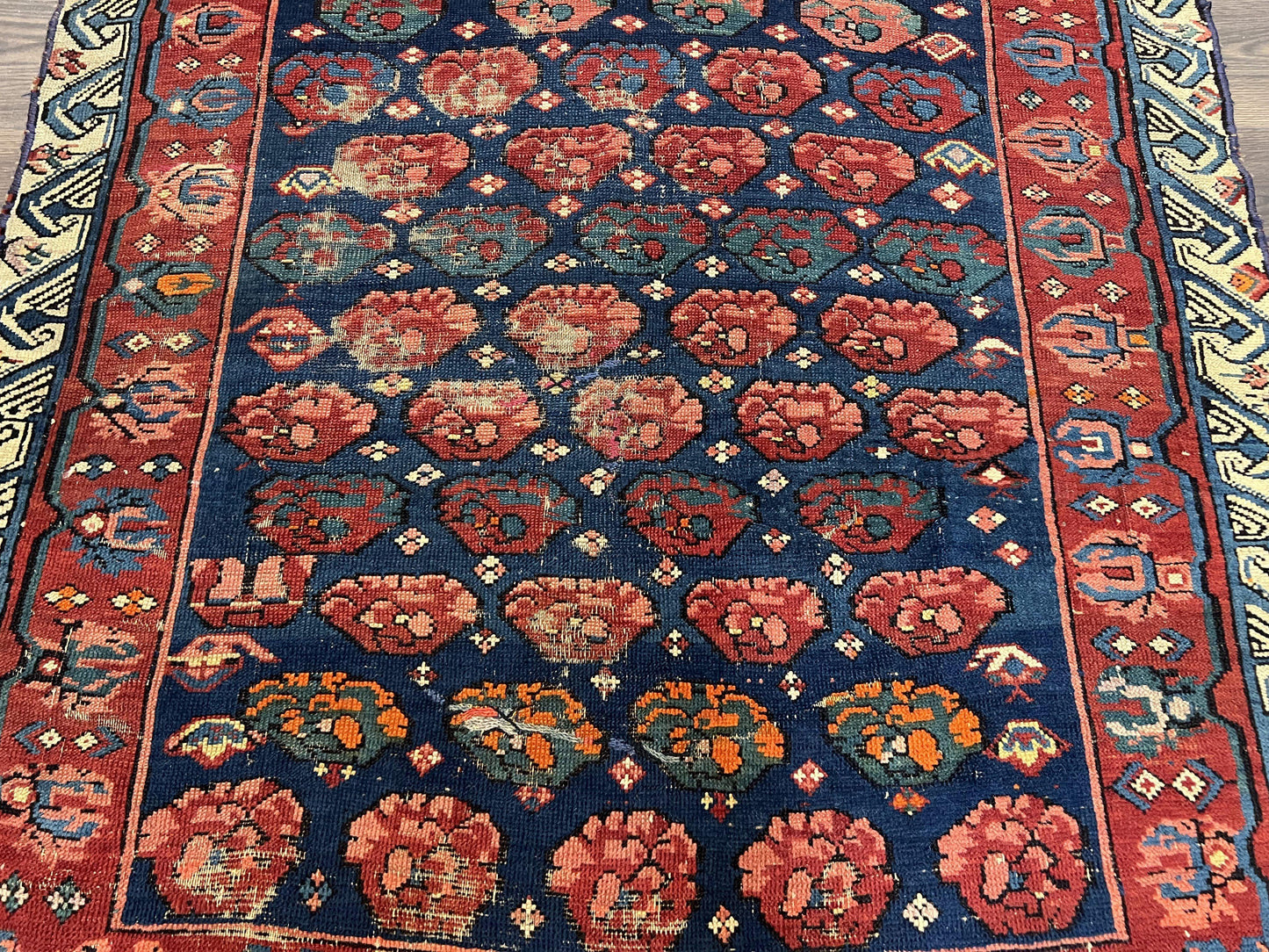 Seychour Rug 4x7 Hand Knotted Wool Antique Caucasian Carpet