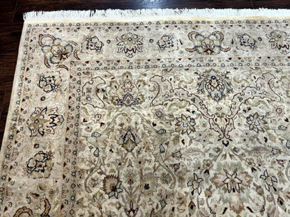 Persian Rug Handmade Wool 6x9 Floral Beige