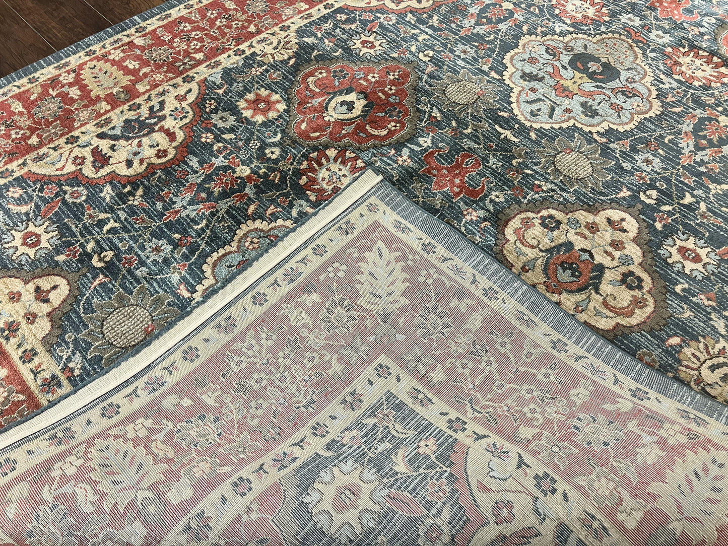 Safavieh Mahal Persian Rug 8x11 Navy Red Vintage Power Loomed Polypropylene