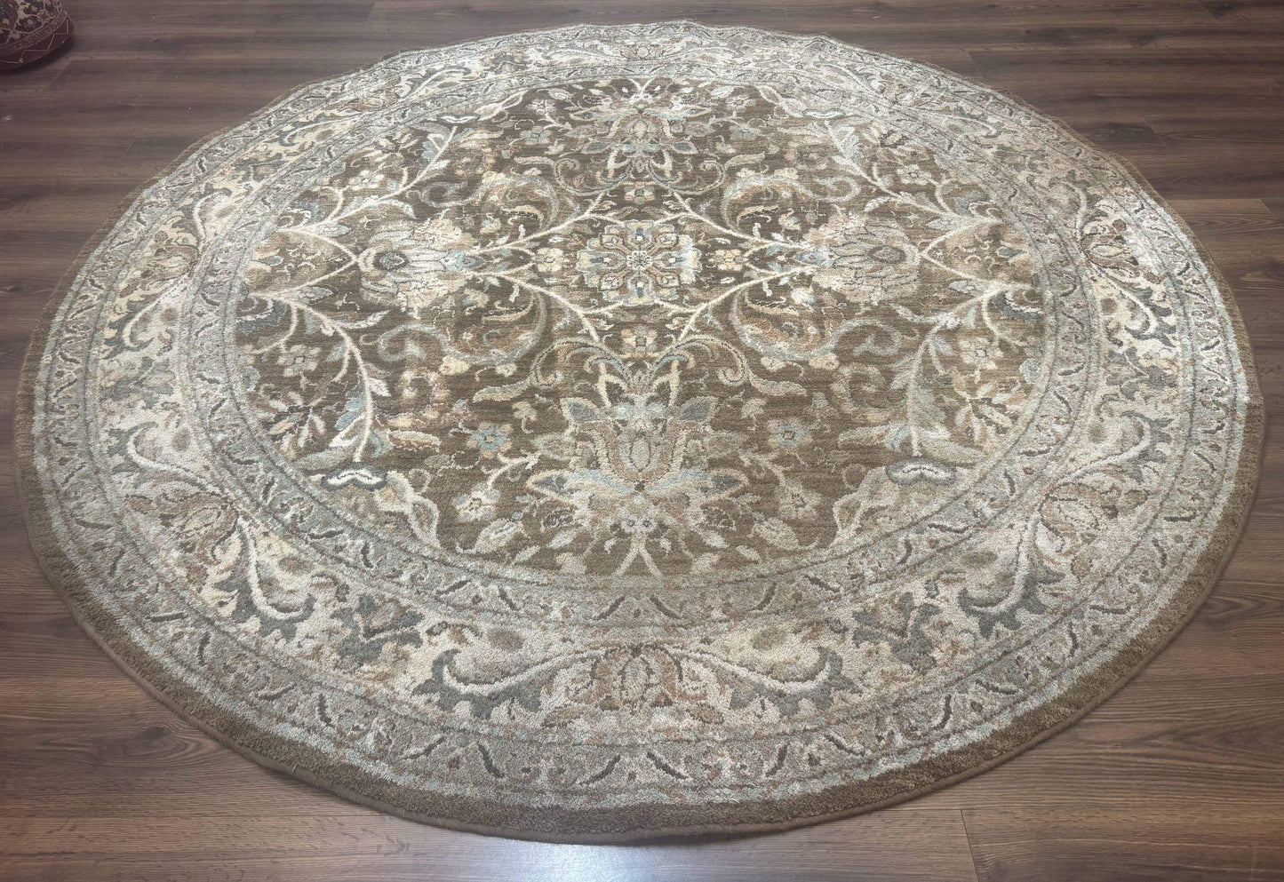 Round Karastan Rug 8x8 ft, Euphoria New Bridge Karastan Rug, Indo Mahal Design