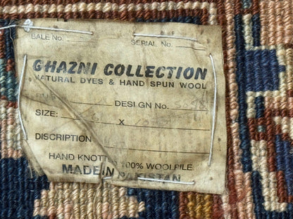 Persian Bidjar Rug 10x13 Midnight Blue And Tan Handmade Wool Pakistani Carpet