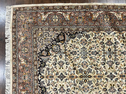 Pak Persian Rug 5x8, Handmade Wool Oriental Carpet, Vintage Rug, Floral Allover, Very Fine 320 KPSI