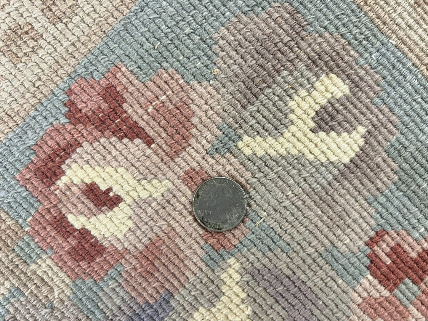 Chinese Wool Rug 8x10 Handknotted 120 Line Cream Aubusson Art Deco Oriental Rug