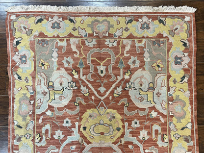 Turkish Kilim Rug 4x6 Flatweave Wool Handmade Geometric Vintage Carpet