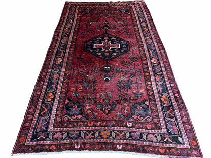 Handmade Wool Tribal Gallery Runner Rug 5.5 By 10 Feet Floral Red