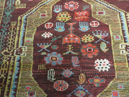 Antique Caucasian Shirvan Wool Rug 52x68 Handmade Colorful Armenian Rug