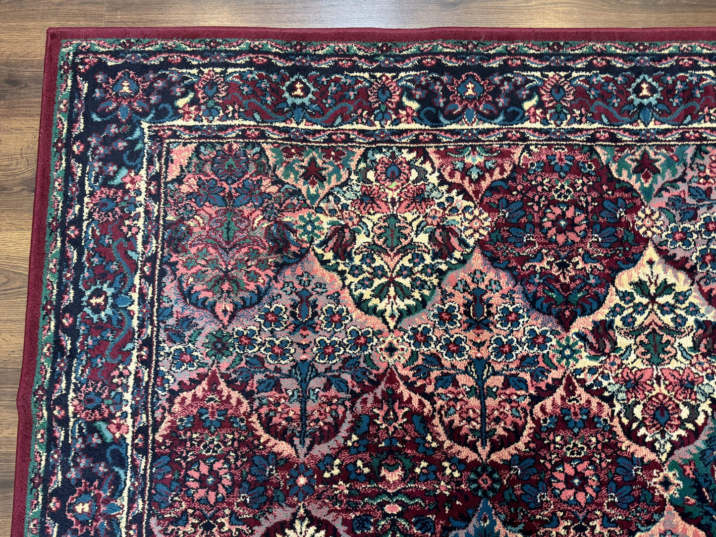 Multicolor Panel Kirman Rug 8x11