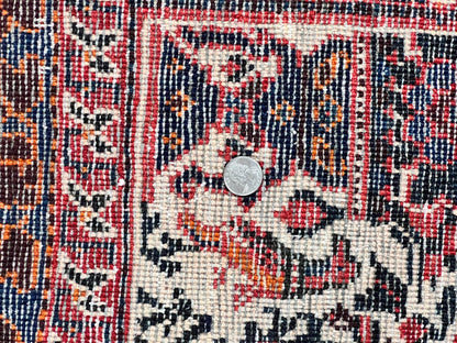 Persian Afshar Rug 6x8 Hand Knotted Wool Vintage Carpet With Floral Allover Motifs