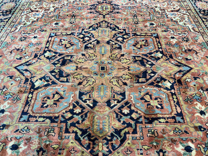 Karastan Rug 8.8 x 12, Karastan Heriz #726, Wool Pile Karastan Area Rug, Rare Hard to Find, Original 700 Series