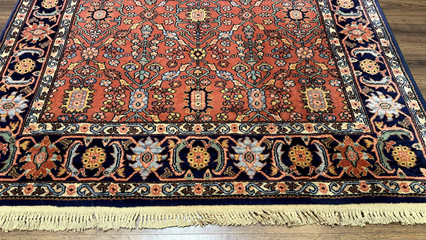 Karastan Serapi Rug Vintage Wool 6x9 Original 700 Series Red And Blue Rare