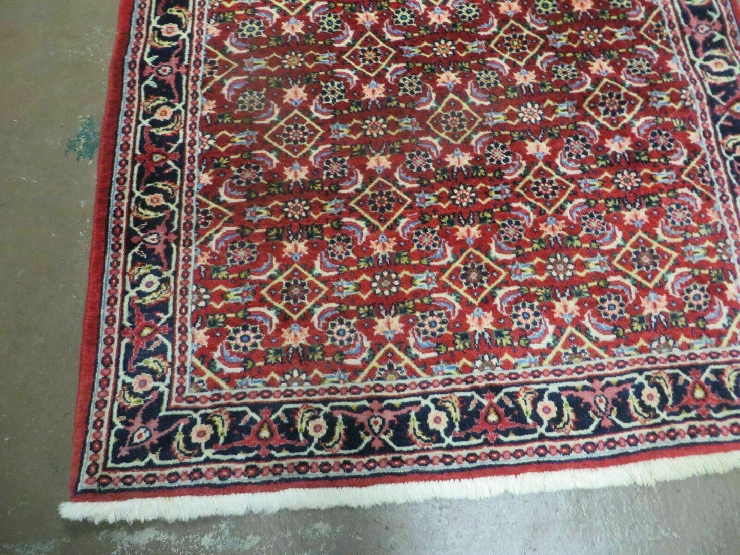 3' X 5' Handmade Knotted Indian Amritsar Floral Oriental Wool Red Rug Organic Nice