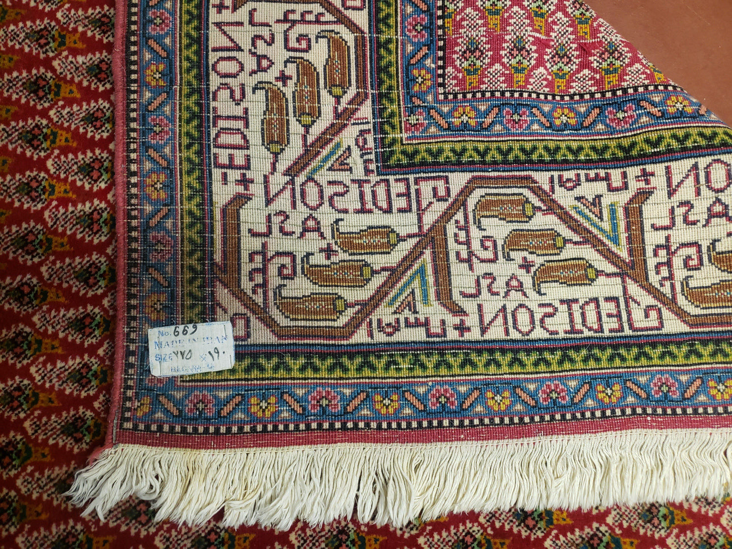 Turkish Tribal Rug Hand Knotted 6x9 Boteh Paisley Pattern Red Beige Wool Carpet