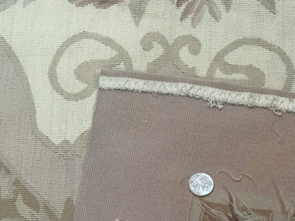 Aubusson Rug 6x9 Vintage Handmade Wool Handknotted European Design
