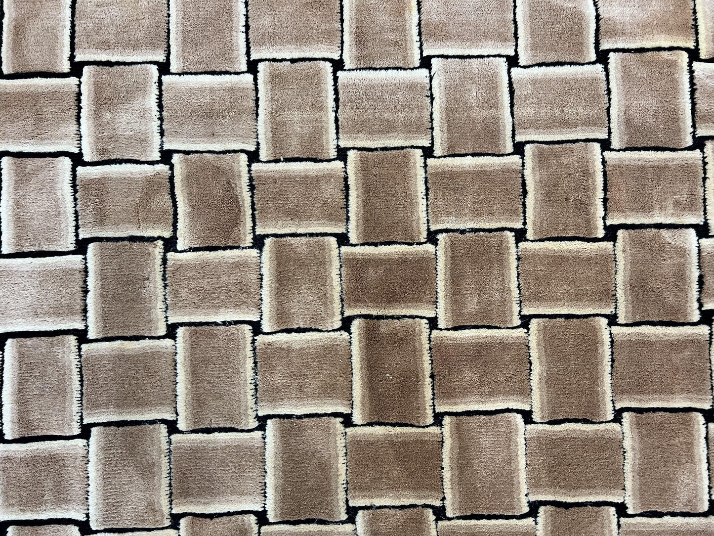 Tibetan Rug 9x12 Handmade Wool Modern Design Area Rug Accent