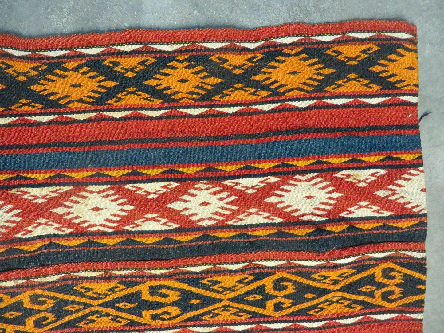 Antique Turkish Jajim Kilim Rug Flat Weave Wool Vegetable Dye 6x10 Handmade