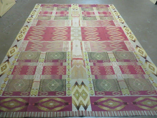 Michaelian And Kohlberg Aubusson Needlepoint Rug 7x10 Handmade Vintage