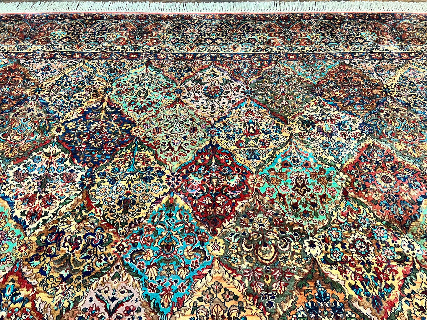 Karastan Kirman Multicolor Panel Rug 12x16 Wool Original Collection 700 Series