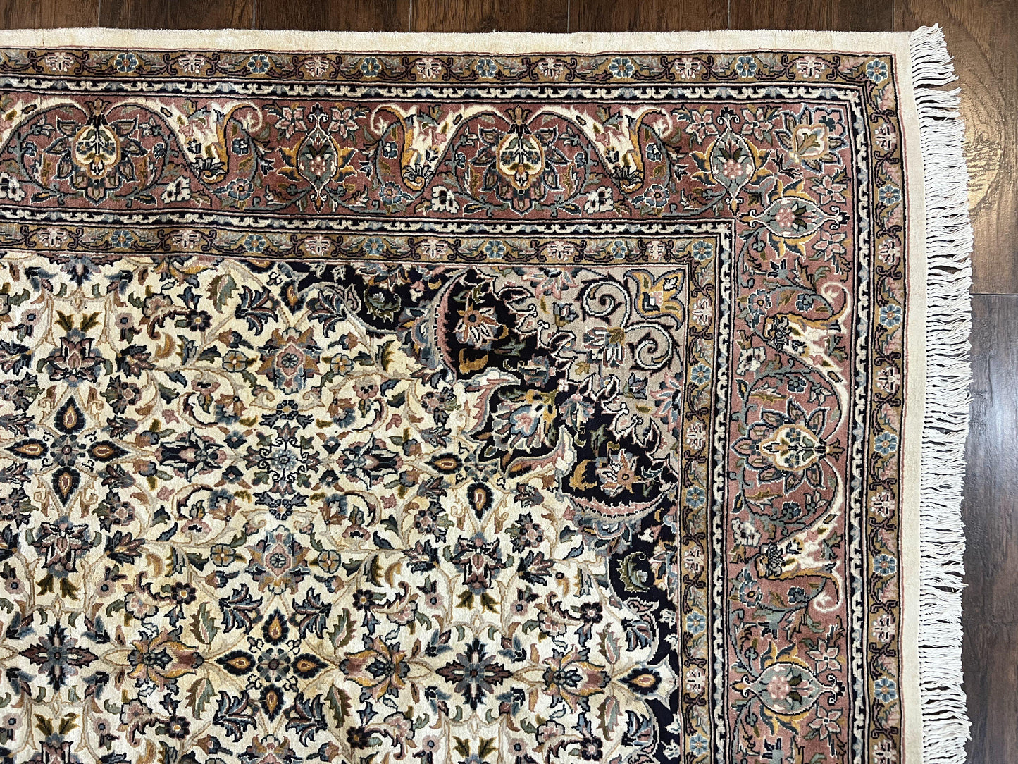 Pak Persian Rug 5x8, Handmade Wool Oriental Carpet, Vintage Rug, Floral Allover, Very Fine 320 KPSI