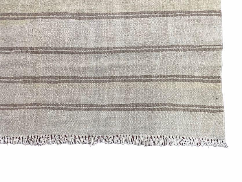 Turkish Kilim Rug 5x8 Hand Knotted Wool Flatweave Southwestern Gray