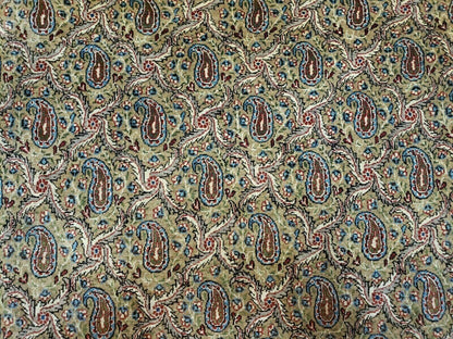 Hand Knotted Turkish Wool Rug Vintage 1960s One Of A Kind Paisley Boteh Design