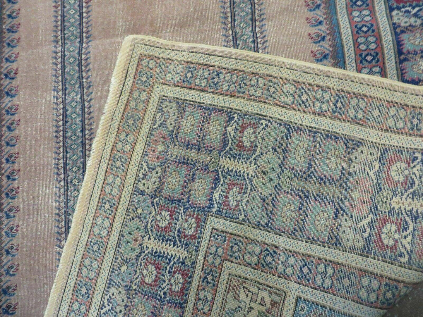 Antique Turkish Mehrab Rug Prayer Wool Handmade 47x67 Vintage Lantern Design