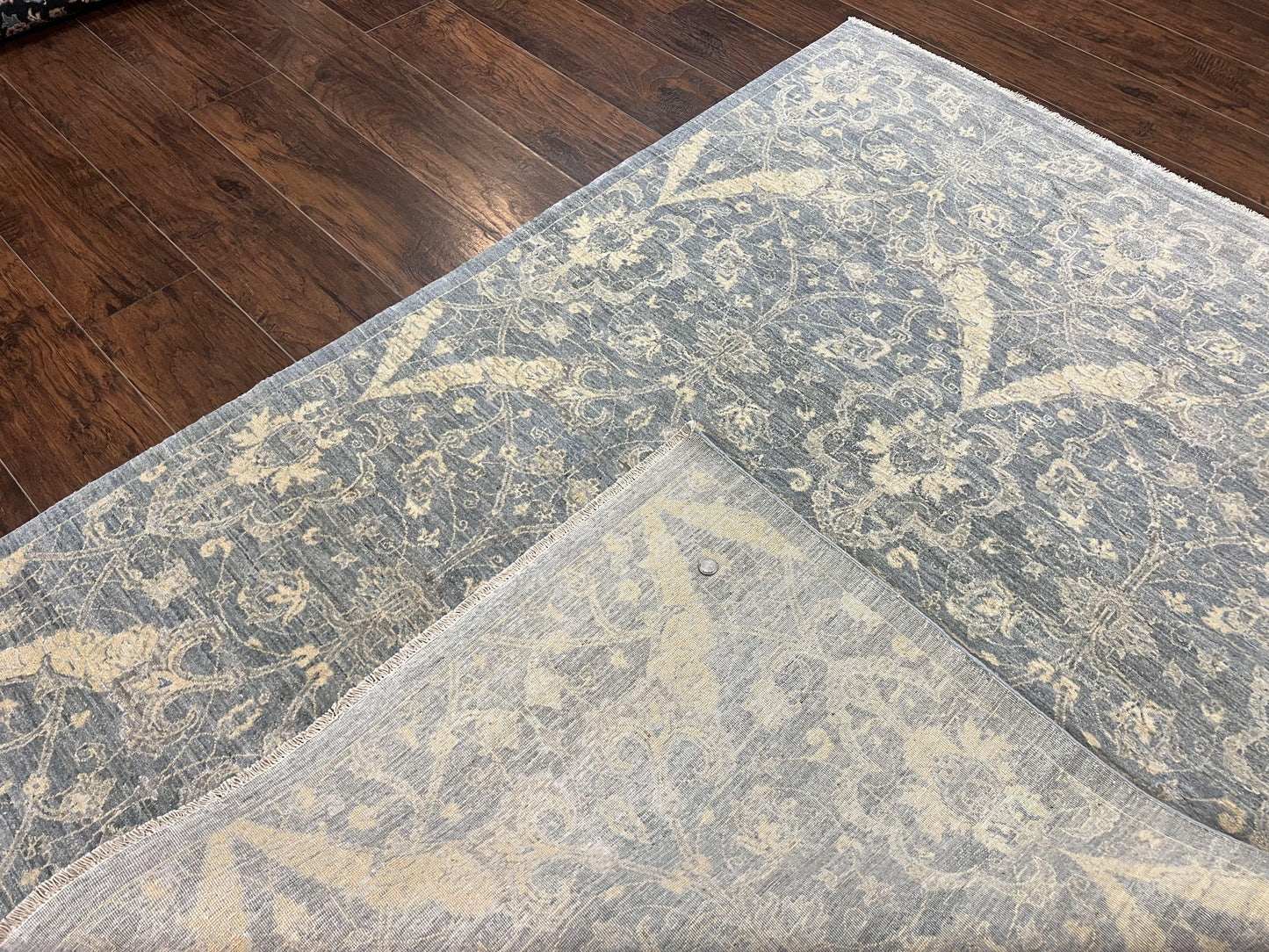 Handmade Pakistani Wool Rug 5x6.6 Floral Pattern Spanish Style Vintage Charm