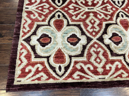 Portuguese Rug 9x12 Vintage Handmade Wool Carpet Handcrafted For Timeless Interiors