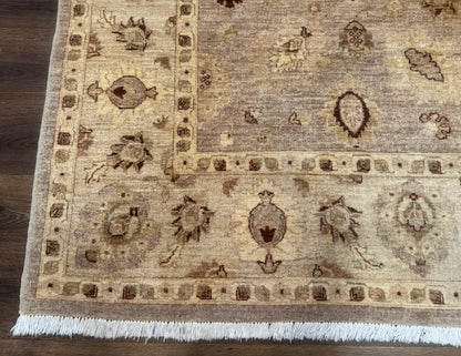 Pakistani Peshawar Rug 8x11, Indo Persian Mahal Carpet, Traditional Wool Oriental Rug