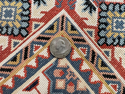 Turkish Kayseri Silk Rug 4x6 Hand Knotted Handmade Vintage Allover Pattern Cream