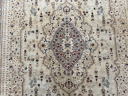 Persian Rug 9x11 Hand Knotted Wool Oriental Carpet Haji Jalili Ivory Cream