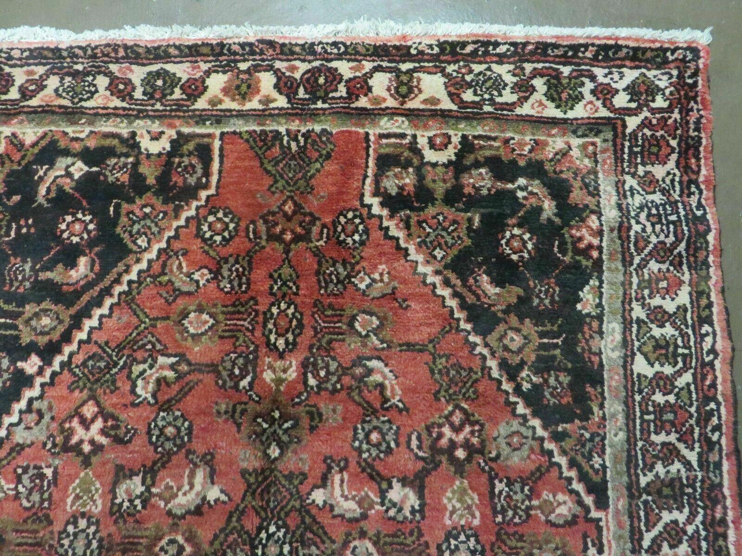 Persian Runner Rug 3.8 x 10, Red, Vintage