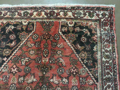 Persian Runner Rug 3.8 x 10, Red, Vintage