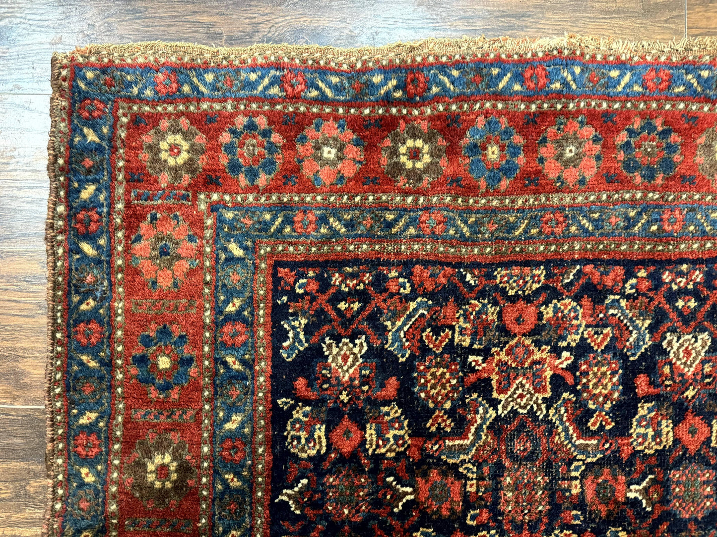 Antique Persian Tribal Rug 4x6, Kurdish Rug