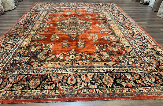 Antique Persian Sarouk Rug 9x12