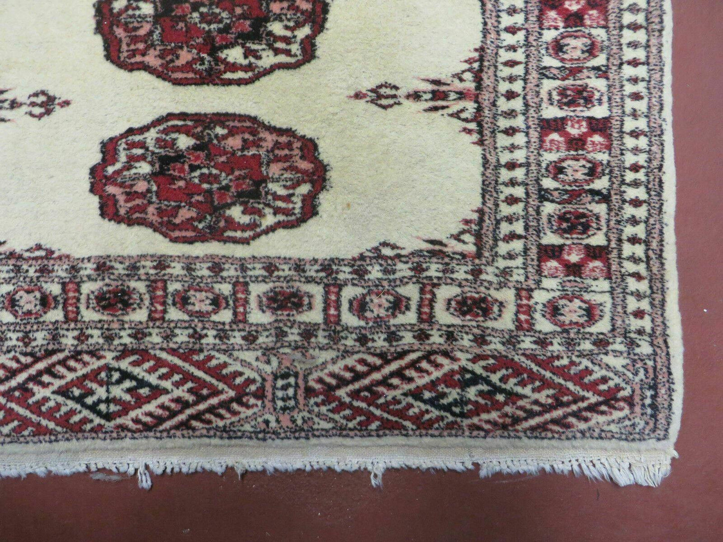 Turkoman Bokhara Rug Handmade Pakistani Wool Runner 2ft 7in By 6ft 9in