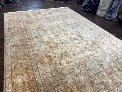 Turkish Oushak Rug Hand Knotted Wool Vintage Area Rug 8x11.6