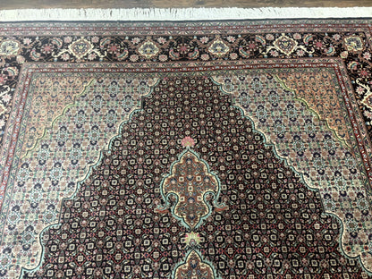 Sino Persian Rug 6x9, Herati Very Fine 400 KPSI, Black