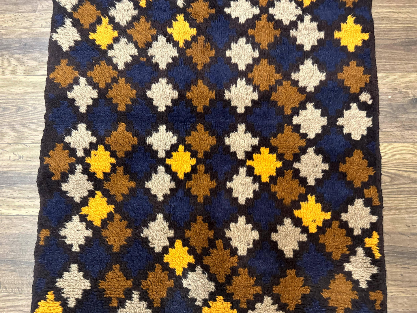 Balouch Afghan Rug 3x4 Hand Knotted Vintage Wool Tribal Multicolor Area Rug