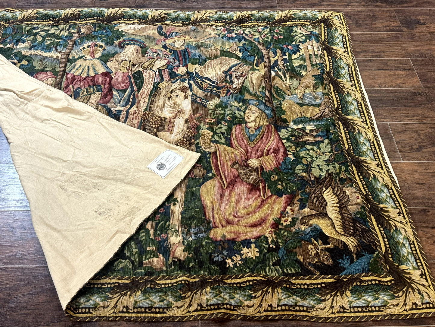 Vintage European Tapestry 5.5 x 8, The Royal Hunt
