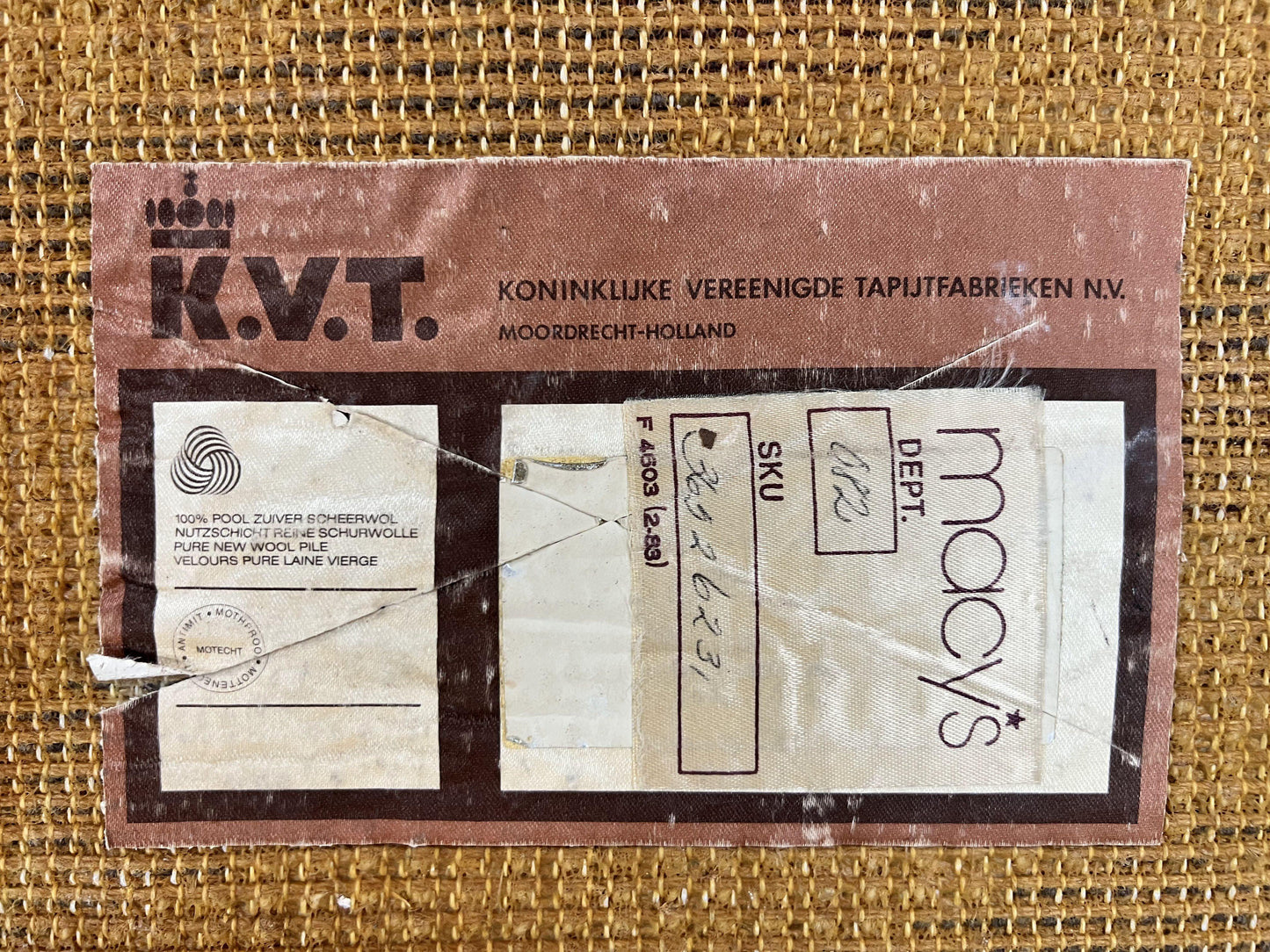 Zebra Shag Rug Vintage Wool Five Point Seven By Seven Point Four Feet Black And White Decor