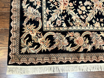 Persian Rug 8x10 Black Handmade Wool Hand Knotted Area Rug