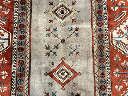 Turkish Milas Rug 10x13 Hand Knotted Wool Vintage Gray Area Rug