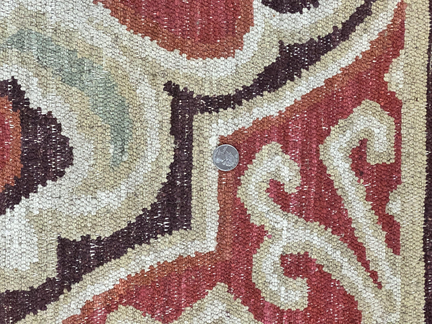 Portuguese Rug 9x12 Vintage Handmade Wool Carpet Handcrafted For Timeless Interiors