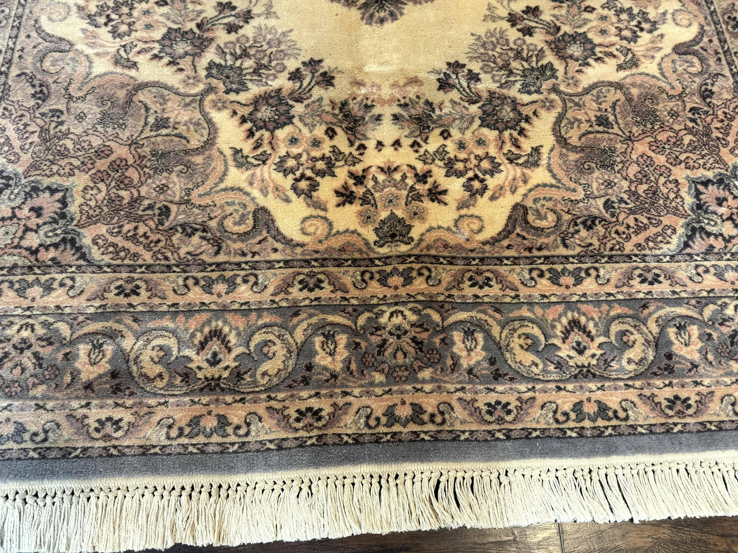 Belgium Power Loomed Wool Rug 6.9 X 9.6 Vintage Oriental Carpet