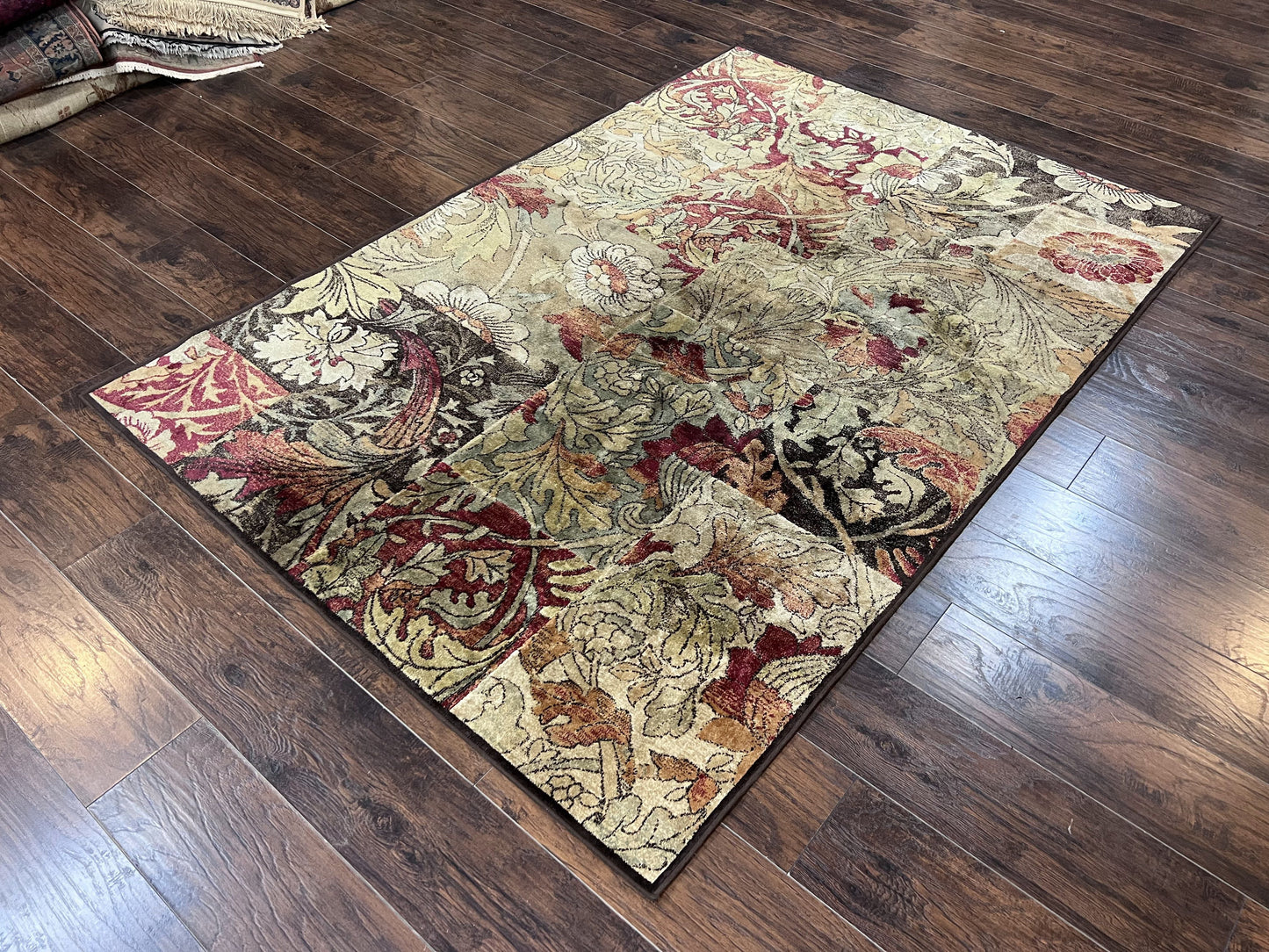 Modern Abstract Area Rug 5x7 Floral Design Multicolor Contemporary Carpet