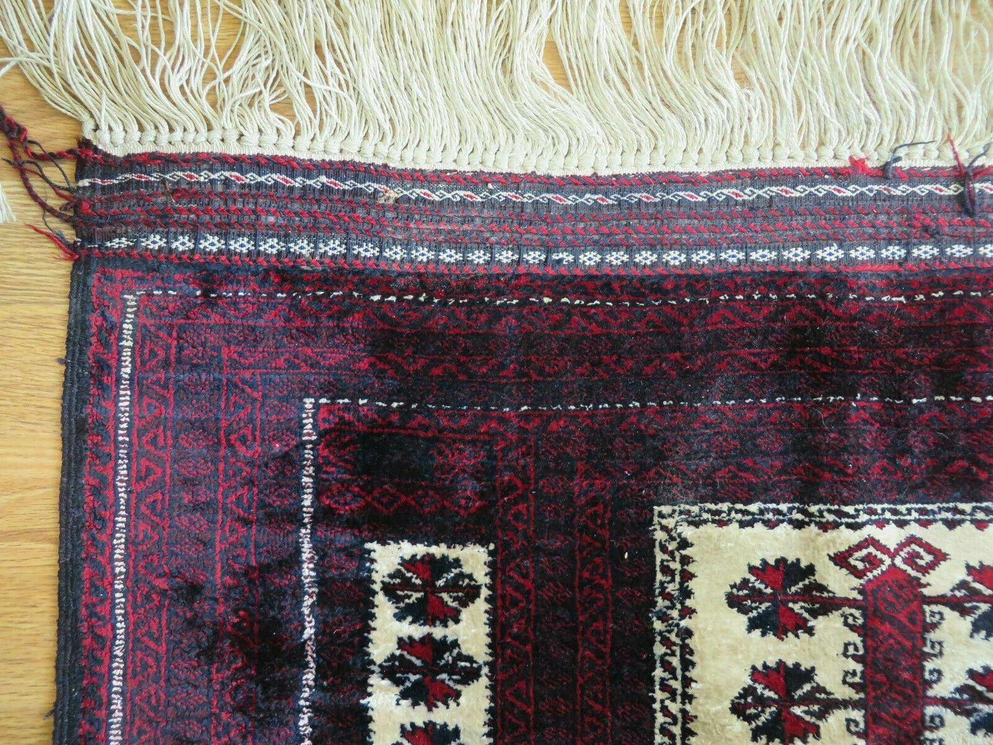 Balouch Turkoman Prayer Silk Wool Rug Handmade 3x5 Fine Knotted