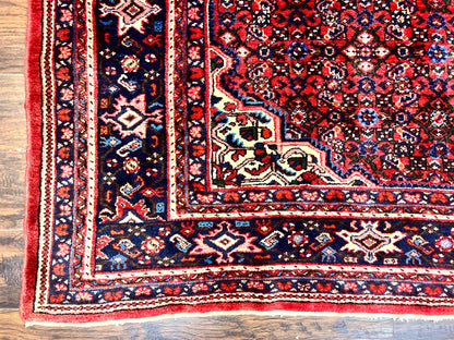 Persian Tribal Rug Hand Knotted Wool Palace Size 11x17 Red Hamadan Dargazin